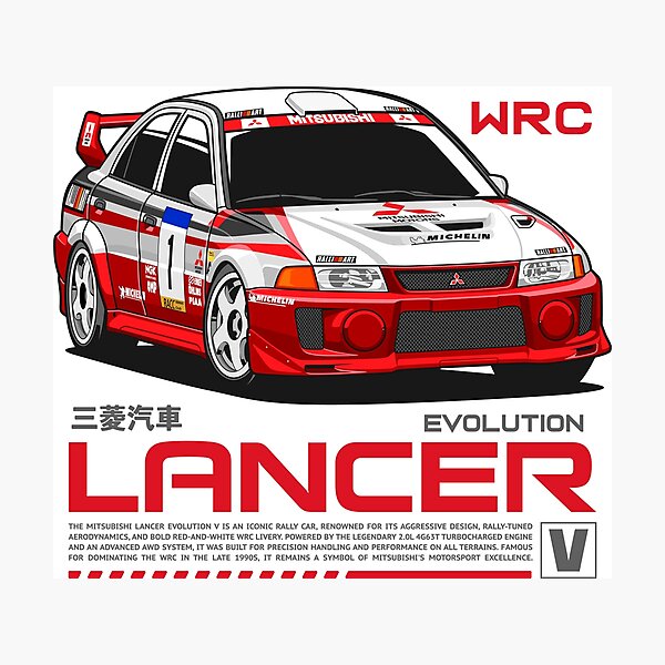 Aperçu de l'œuvre Lancer Evo V WRC Rally créée et vendue par squeal tires.