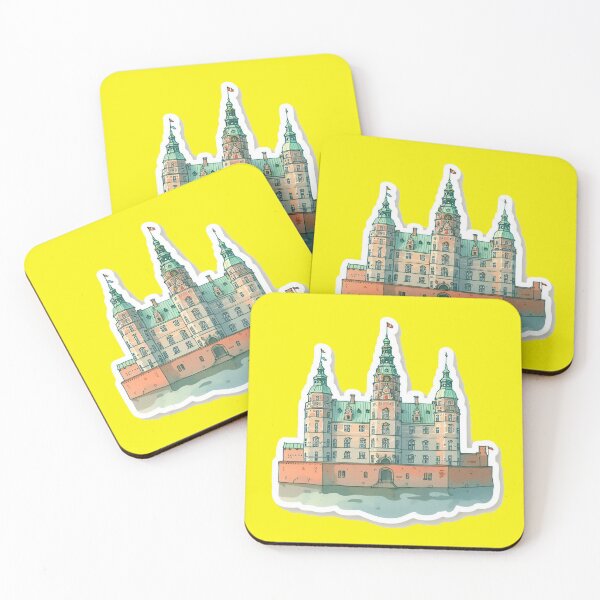Item preview, Cute Minimalist Watercolor Sticker Design of Rosenborg Castle,   designed and sold by PaintMeWorld.