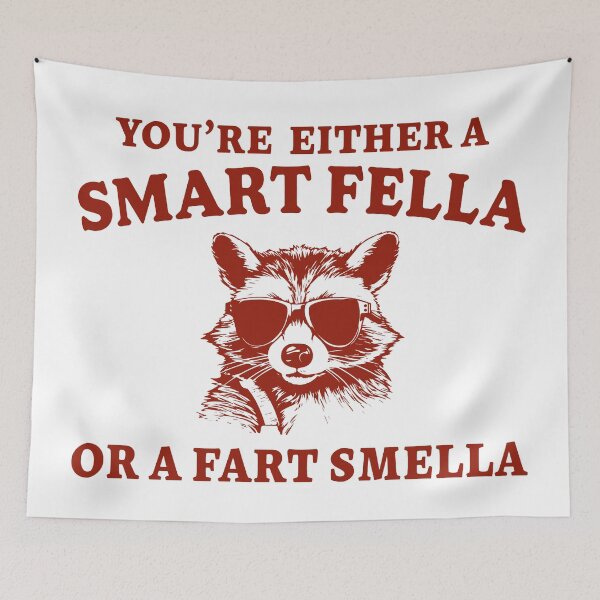Item preview, Are You A Smart Fella Or Fart Smella? Retro Cartoon T Shirt designed and sold by GalenoHenley.