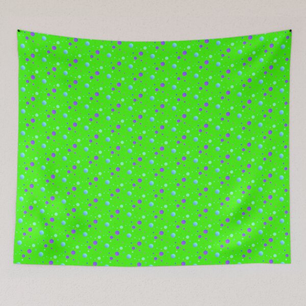 Item preview, Bright green blue original dotted | Neon green blue abstract dots pattern designed and sold by lausn.