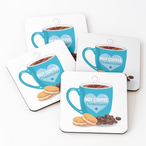 Item preview, Hot coffee connoisseur LIGHT BLUE designed and sold by StellarFX.