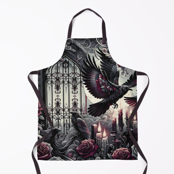 Item preview, Gothic Ravens in a Rose-Adorned Candlelit Scene designed and sold by TeslaSt0re.