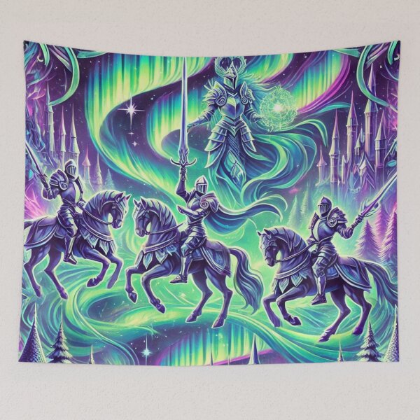 Item preview, Knights Under the Radiant Aurora Borealis designed and sold by TeslaSt0re.