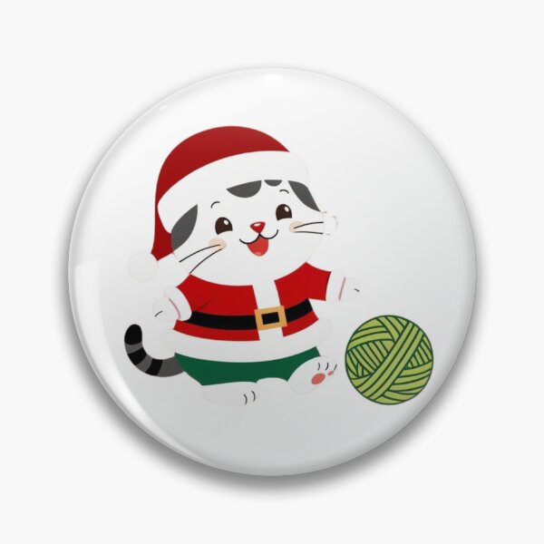 Item preview, Playful Santa Cat with Yarn Ball designed and sold by Kindoza Studio.