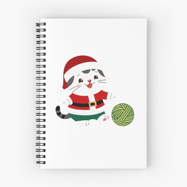 Item preview, Playful Santa Cat with Yarn Ball designed and sold by Kindoza Studio.