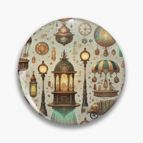 Item preview, Steampunk Lanterns and Airships in a Dreamlike Display designed and sold by TeslaSt0re.