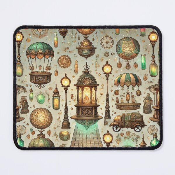 Item preview, Steampunk Lanterns and Airships in a Dreamlike Display designed and sold by TeslaSt0re.
