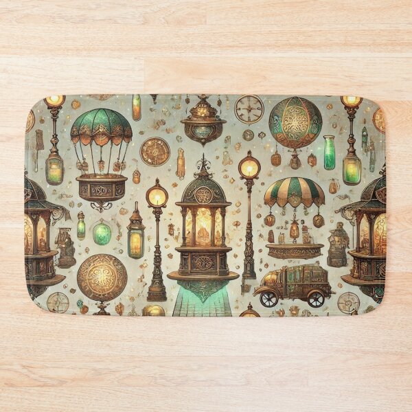 Item preview, Steampunk Lanterns and Airships in a Dreamlike Display designed and sold by TeslaSt0re.