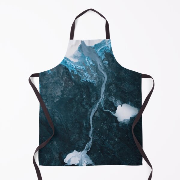 Item preview, Aerial View Of Frozen Landscape With Blue And White Hues In Iceland - Landscape Photography designed and sold by regnumsaturni.