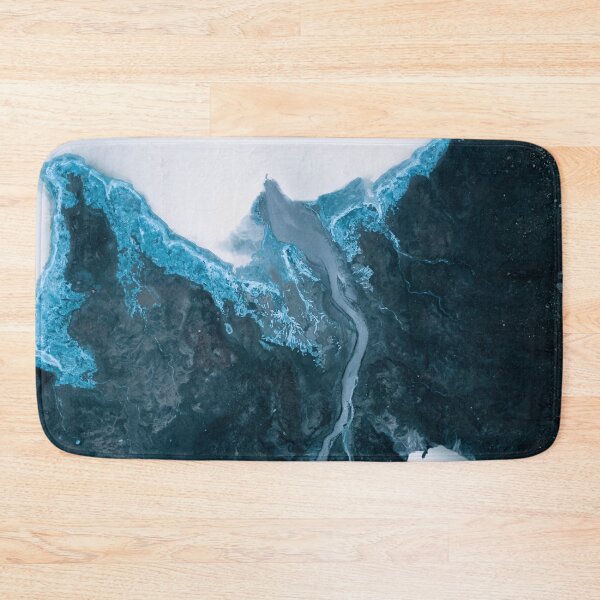 Item preview, Aerial View Of Frozen Landscape With Blue And White Hues In Iceland - Landscape Photography designed and sold by regnumsaturni.