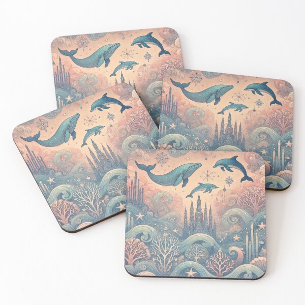 Item preview, Whales and Dolphins in an Enchanted Underwater World designed and sold by TeslaSt0re.