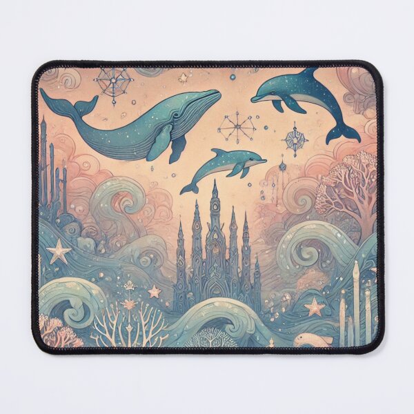 Item preview, Whales and Dolphins in an Enchanted Underwater World designed and sold by TeslaSt0re.