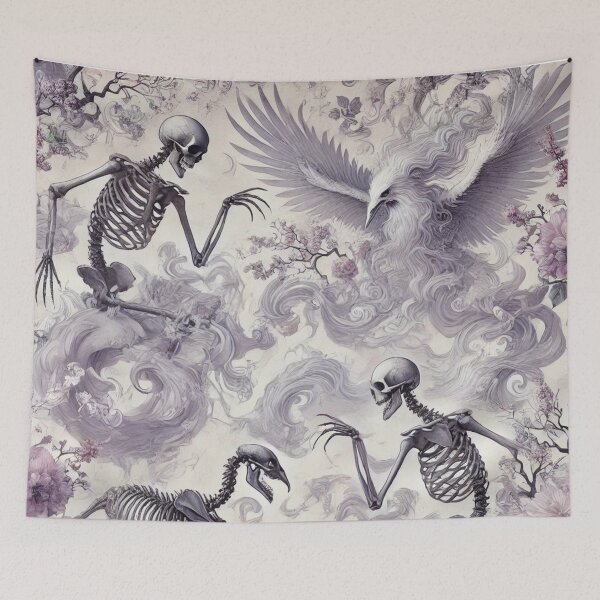 Item preview, Skeletons in an Ethereal Dance with the Spirit Phoenix designed and sold by TeslaSt0re.