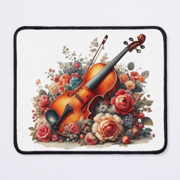 Item preview, Beautiful vintage violin with vibrant flowers designed and sold by nicnacc.