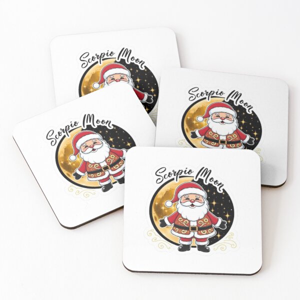Item preview,  Cute Scorpio Moon Christmas Astrology Santa Art designed and sold by Mudastro Astrology.