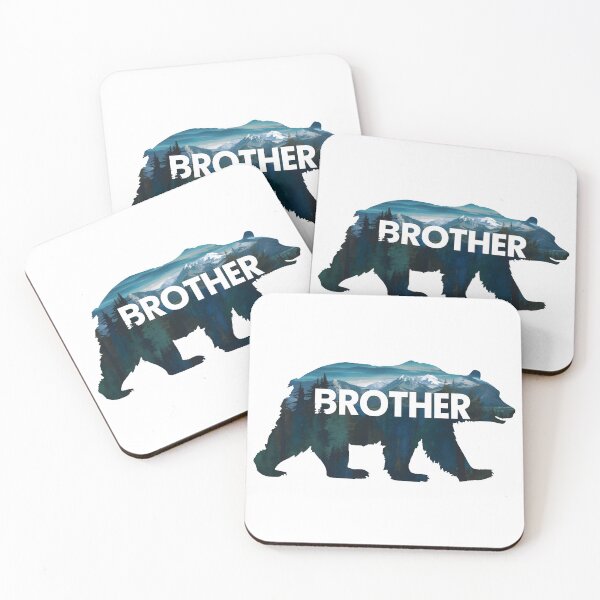 Item preview, Cool Brother Bear With Winter Adventure Mountains  designed and sold by PlanetMarker.