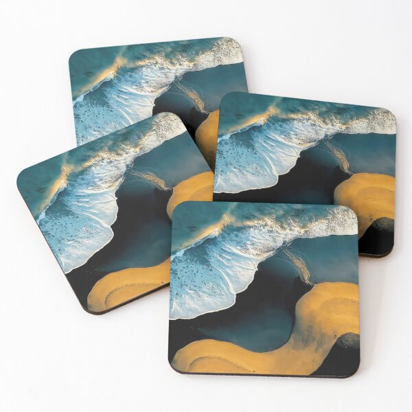Item preview, Black Sand Beach On Golden Shoreline - Icelandic Landscape Photography designed and sold by regnumsaturni.