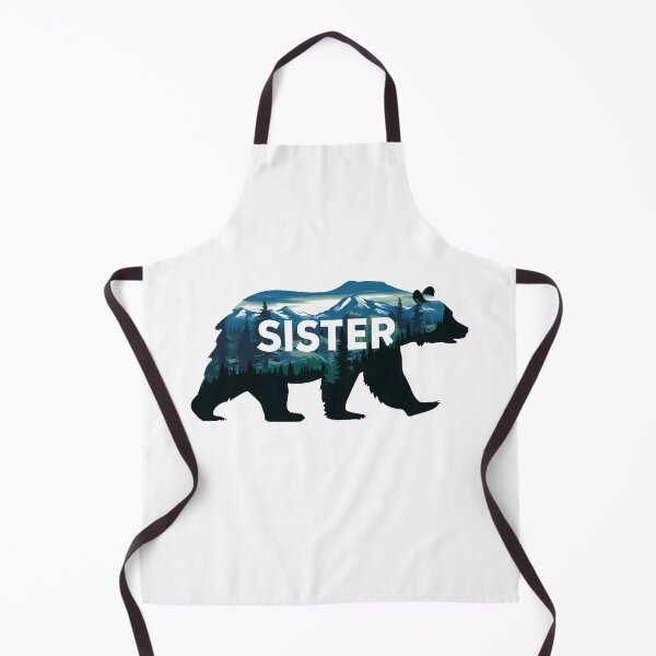 Item preview, Cute Sister Bear With Winter Adventure Mountains designed and sold by PlanetMarker.
