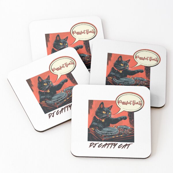 Item preview, DJ Catty Cat with Purrfect Beats designed and sold by Enea Kelo.