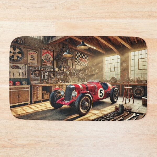 Item preview, retro red racing car designed and sold by Random Designs.