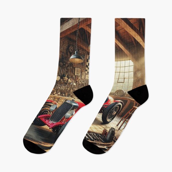 Item preview, retro red racing car designed and sold by Random Designs.