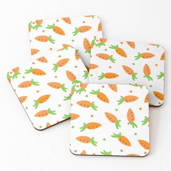 Item preview, Repeat seamless pattern with orange carrots, replete image design for fabric printing designed and sold by pipikijung.