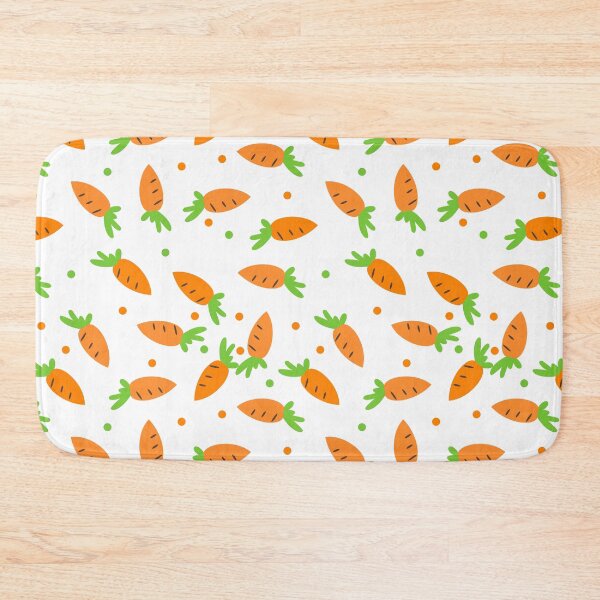 Item preview, Repeat seamless pattern with orange carrots, replete image design for fabric printing designed and sold by pipikijung.