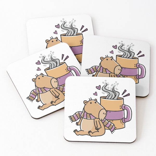 Item preview, Capybara and coffee designed and sold by jasmineberry.