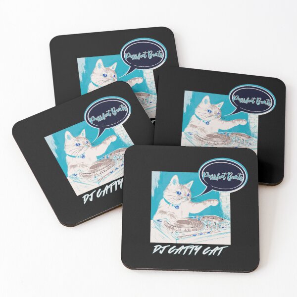 Item preview,  DJ Catty Cat with Purrfect Beats Negative Version designed and sold by Enea Kelo.