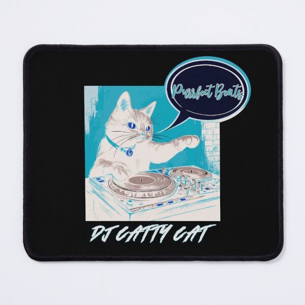Item preview, DJ Catty Cat with Purrfect Beats Negative Version designed and sold by Enea Kelo.