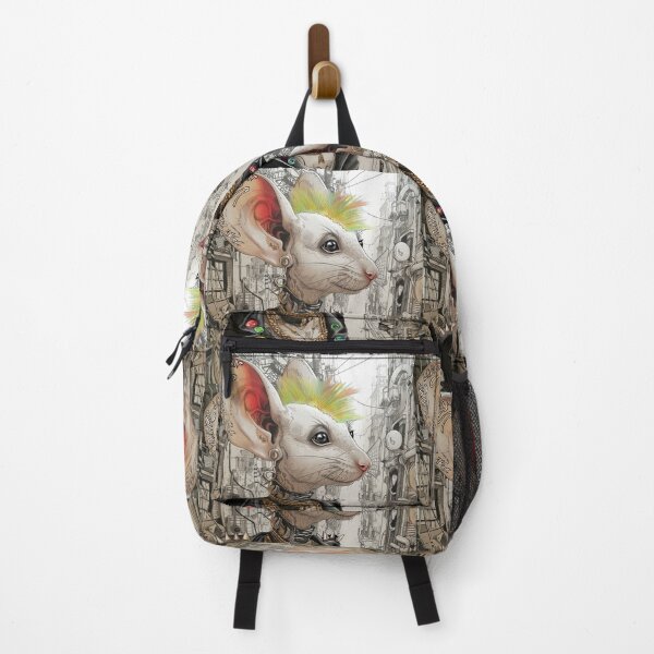 Rat Punk from Rat Gang Crew and the Broken City Tale Teller Club Books Backpack