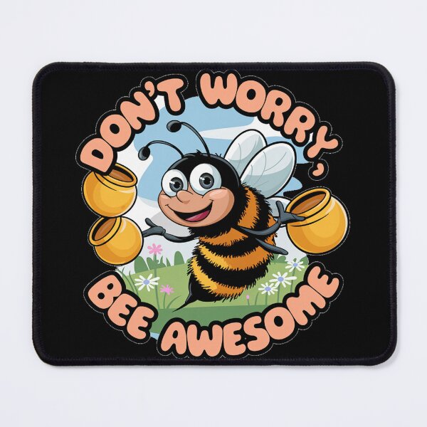 Item preview, Don't Worry, Bee Awesome" - Whimsical Bee Juggling Honey Pots designed and sold by OwlWorks.