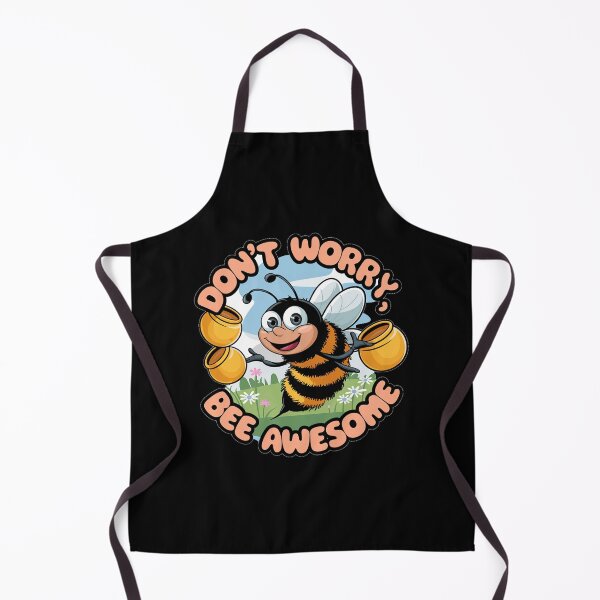 Item preview, Don't Worry, Bee Awesome" - Whimsical Bee Juggling Honey Pots designed and sold by OwlWorks.