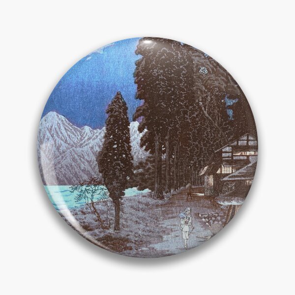Item preview, Moonlit Lake Scene with Traditional Japanese Village designed and sold by MINE Design-Works.