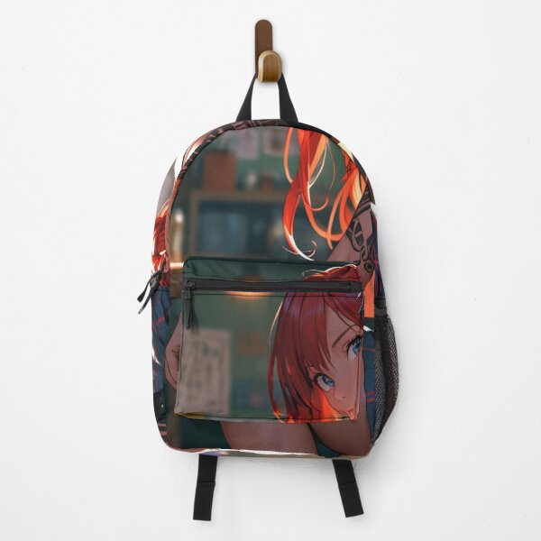 Item preview, Beautiful red haired Tattooed Anime Manga Girl in sleeveless top designed and sold by Vintage Designs +.