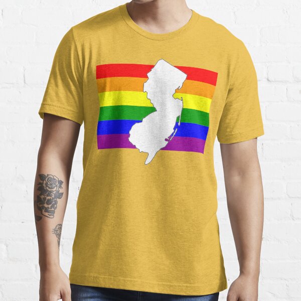 New Jersey State LGBTQ Rainbow Flag Gay Pride Short-Sleeve Unisex T-Shirt