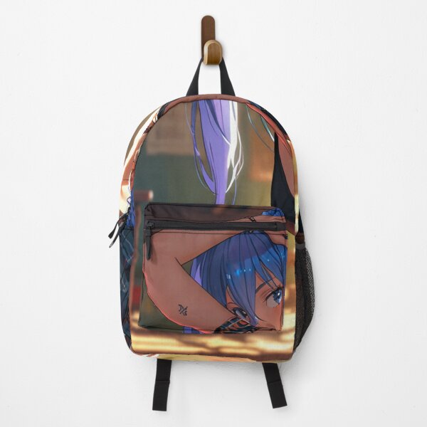 Item preview, Beautiful blue haired Tattooed Anime Manga Girl in sleeveless top designed and sold by Vintage Designs +.