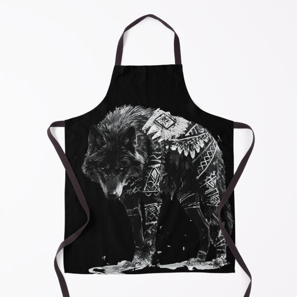 Item preview, Black Wolf in Nordic patterns  designed and sold by Hisirdoux.