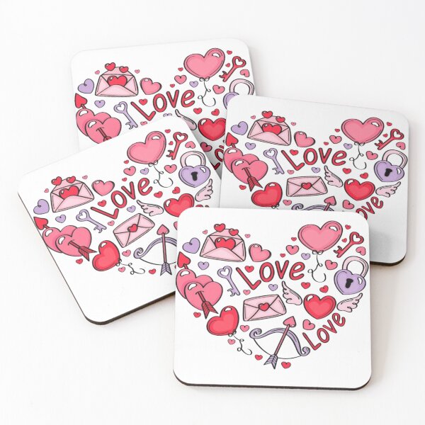 Item preview, Heart-Shaped Love Design – Romantic Clipart with Hearts and Keys designed and sold by Colorten.