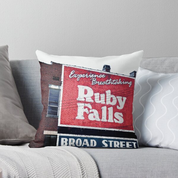 Item preview, Ruby Falls Painted Ad - Vintage Washed Wall Art Print designed and sold by FraireDesign.