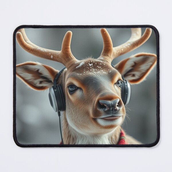 Item preview, Reindeer with Headphones - Christmas Music Lover Design designed and sold by ItheMattI.