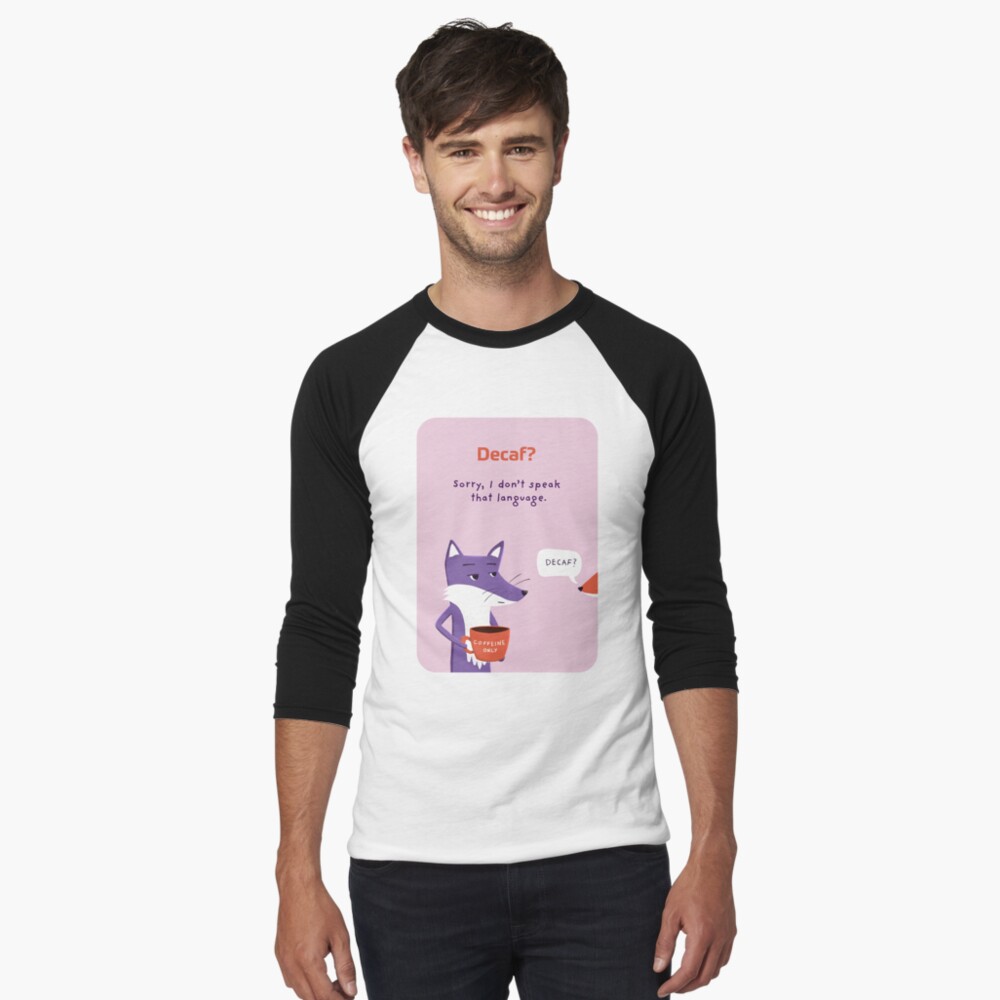 Item preview, Baseball ¾ Sleeve T-Shirt designed and sold by ItsPurpleFox.