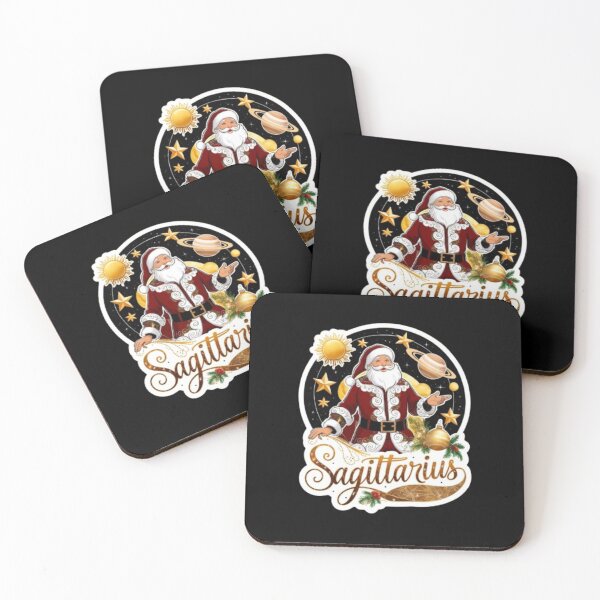 Item preview, Cute Sagittarius  Christmas Astrology Santa Art designed and sold by Mudastro Astrology.