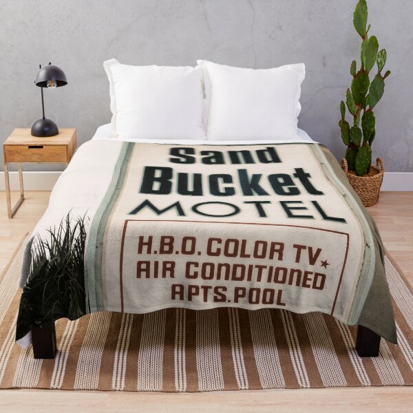 Item preview, Sand Bucket Motel Sign - Vintage Americana Retro Wall Art Print designed and sold by FraireDesign.