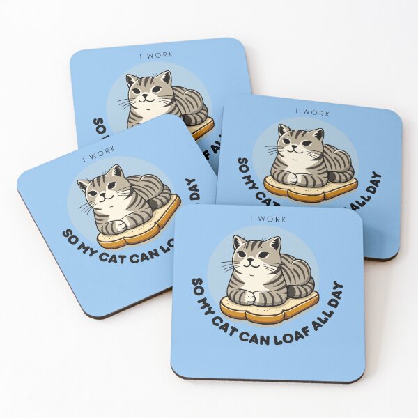 Item preview, Gray loafing cat designed and sold by pepinodemarst.