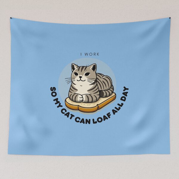 Item preview, Gray loafing cat designed and sold by pepinodemarst.