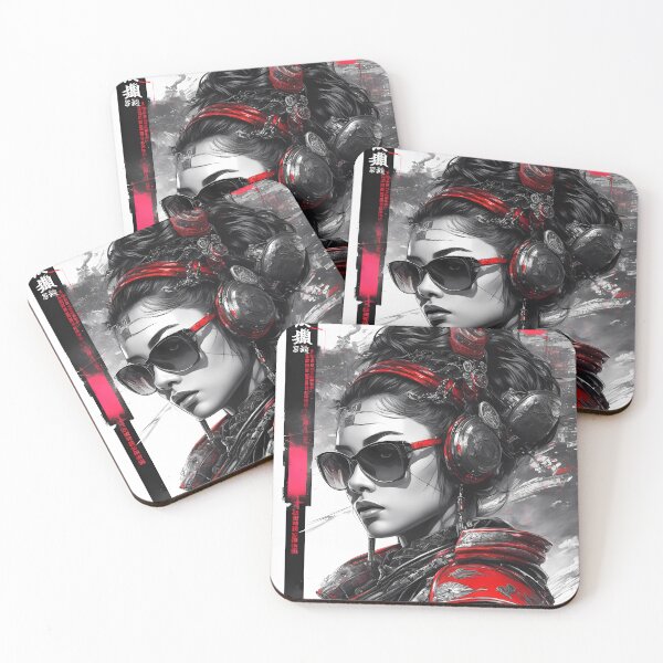 Item preview, Cyberpunk Samurai Woman Poster - Futuristic Dystopian Art designed and sold by MystiqSlav.