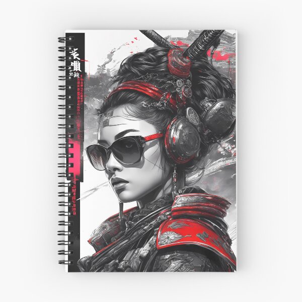 Item preview, Cyberpunk Samurai Woman Poster - Futuristic Dystopian Art designed and sold by MystiqSlav.