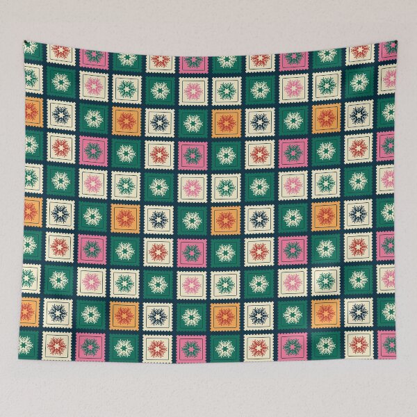 Item preview, Snowflake Patchwork Pattern designed and sold by frankenstipple.
