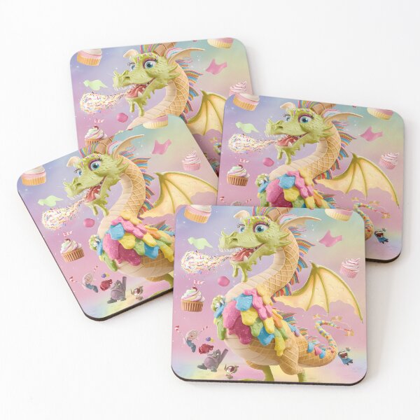 Item preview, Colorful Dragon Enjoying Delicious Ice Cream 3d design designed and sold by ART ATTACK ZONE.